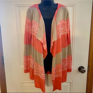 NWT GeeGee Coral & Gold Cardigan